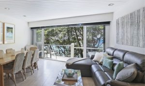 Lounge room overlooking the balcony in apartment 10
