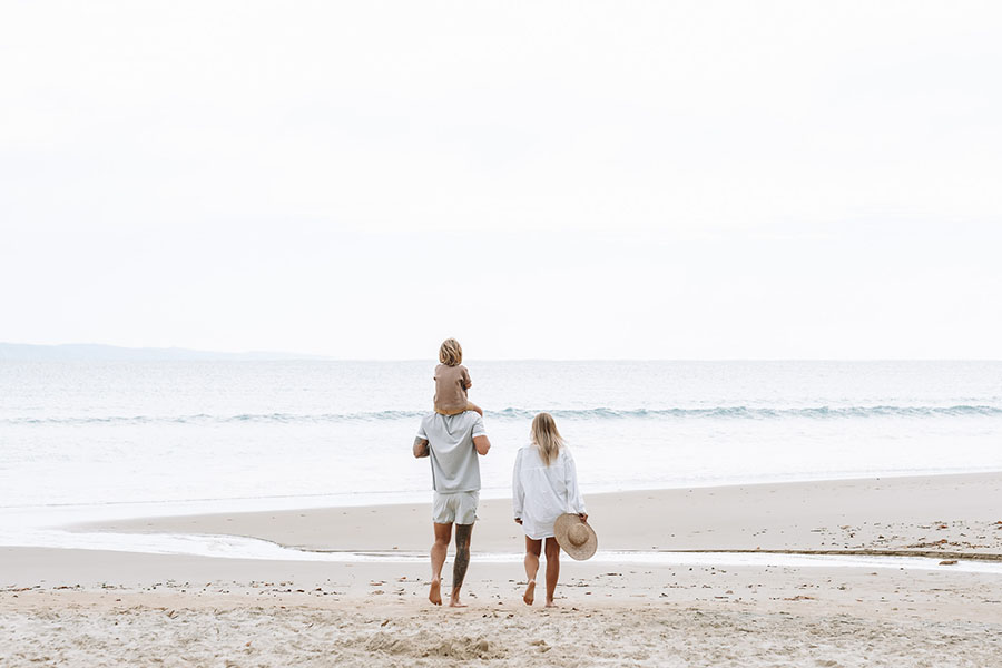 Family at Little Cove Beach